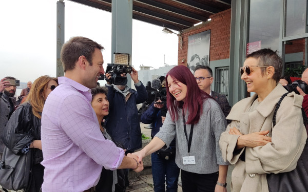 Στην προβλήτα Α΄   στο λιμάνι Θεσσαλονίκης ο Στέφανος Κασσελάκης