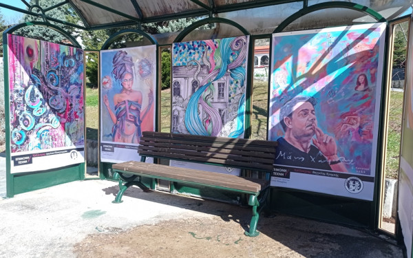 Φλώρινα: Στάσεις λεωφορείων με έργα τέχνης από καλλιτέχνες της Θεσσαλονίκης
