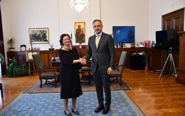 Θεσσαλονίκη: Συναντήσεις του ΥΜΑΘ, Στάθη Κωνσταντινίδη, με τις Προξένους της Αλβανίας και της Ρουμανίας