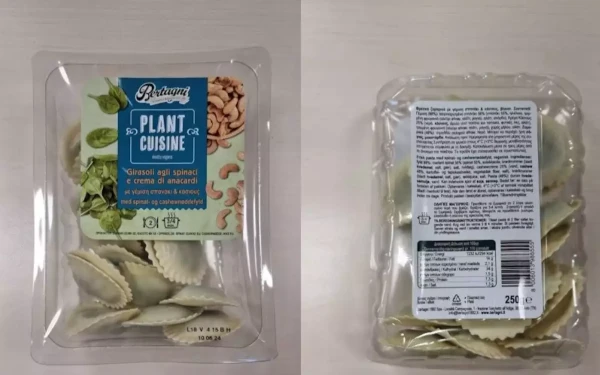 ΕΦΕΤ: Ανακαλούνται φρέσκα ζυμαρικά με σπανάκι και κάσιους