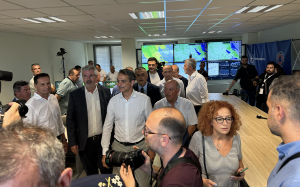 Λάρισα: Στο νέο Κέντρο Πολιτικής Προστασίας Θεσσαλίας ο Κ. Μητσοτάκης