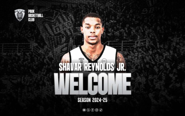 Μπάσκετ: Επισημοποιήθηκε η συμφωνία του ΠΑΟΚ με Ρέινολντς