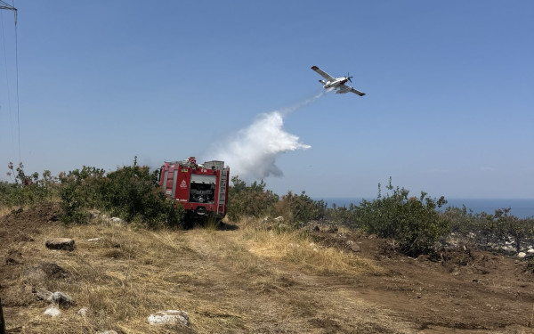 Πιερία: Φωτογραφίες από την κατάσβεση της πυρκαγιάς στην Πλάκα Λιτοχώρου