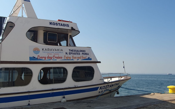 Δελφίνια στ' ανοιχτά του Θερμαϊκού Κόλπου συνοδεύουν τα καραβάκια στη βόλτα τους (Βίντεο)