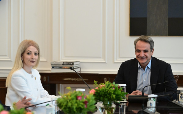Μητσοτάκης: Συνάντηση με την πρόεδρο της Βουλής των Αντιπροσώπων της Κυπριακής Δημοκρατίας, Α. Δημητρίου (φωτ.)