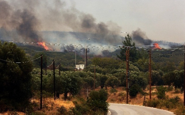 Φωτιά στους Ευζώνους: Ολονύχτια μάχη για τις αναζωπυρώσεις - Απομακρύνονται φιάλες προπανίου