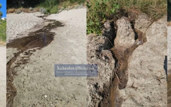 Χαλκιδική: Επισκευάζεται αγωγός 15 μέτρων με διαρροή νερού στην Κρυοπηγή (βίντεο)