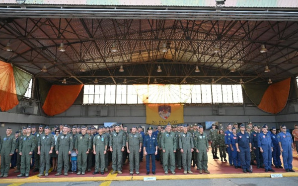 Στην εκδήλωση στην Ανδραβίδα για τα 50 χρόνια των μαχητικών F-4 Phantom ο Ν. Δένδιας (φωτ.)