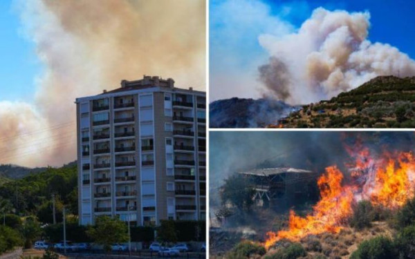 Τουρκία: Πύρινη κόλαση στο Κορδελιό της Σμύρνης - Εκκενώθηκαν περιοχές, κάηκαν σπίτια (βίντεο)