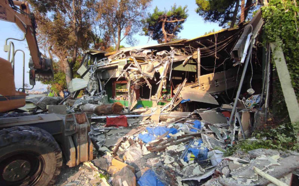 Θεσσαλονίκη: Κατεδαφίστηκε το πρώην δεντρόσπιτο, δίπλα στο Θέατρο Κήπου (φωτ.)