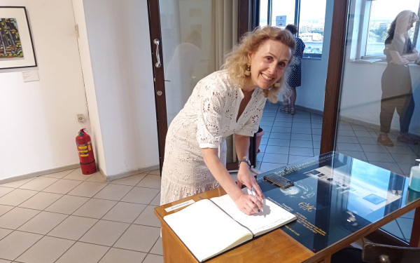 Θεσσαλονίκη: Η Πριγκίπισσα Σίβυλλα του Λουξεμβούργου επισκέφθηκε την Πινακοθήκη της ΕΜΣ (φωτ.)