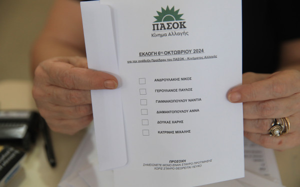 Εκλογές στο ΠΑΣΟΚ: Τα αποτελέσματα στο 77%  - Πρώτος ο Ανδρουλάκης, δεύτερος ο Δούκας