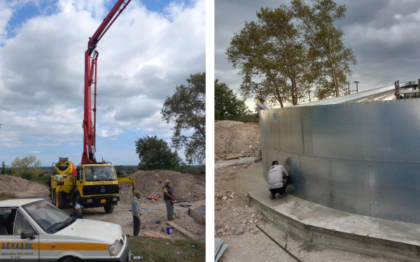 Δήμος Δίου - Ολύμπου:  Σε εξέλιξη βρίσκεται η εγκατάσταση της νέας δεξαμενής πόσιμου νερού στην Καρίτσα (φωτ.)