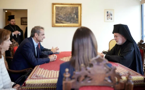 Βρυξέλλες: Συνάντηση του Κυριάκου Μητσοτάκη με τον Μητροπολίτη Βελγίου κ. Αθηναγόρα