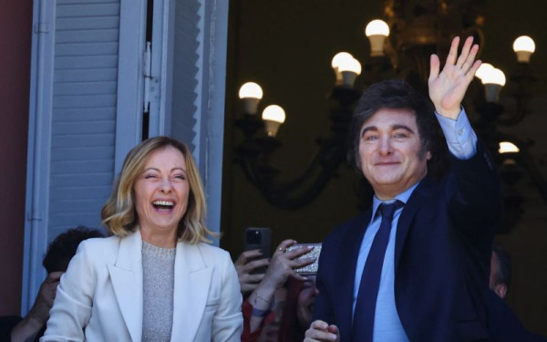 Μιλέι και Μελόνι συναντήθηκαν ως υπερασπιστές «των ελεύθερων εθνών»