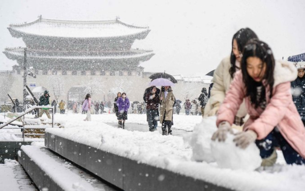 Σεούλ: Ρεκόρ χιονόπτωσης για τον μήνα Νοέμβριο