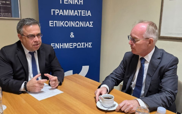 Ο ΓΓΕΕ Δ. Γαλαμάτης συναντήθηκε με τον Εκπρόσωπο του ΟΑΣΕ για την Ελευθερία των ΜΜΕ Jan Braathu