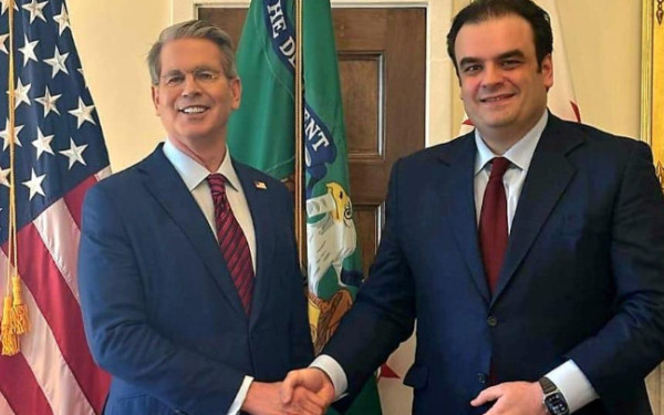 Συνάντηση του Κυριάκου Πιερρακάκη με τον υπουργό Οικονομικών των ΗΠΑ Σκοτ Μπέσεντ στην Ουάσιγκτον Συνάντηση του Κυριάκου Πιερρακάκη με τον υπουργό Οικονομικών των ΗΠΑ Σκοτ Μπέσεντ στην Ουάσιγκτον