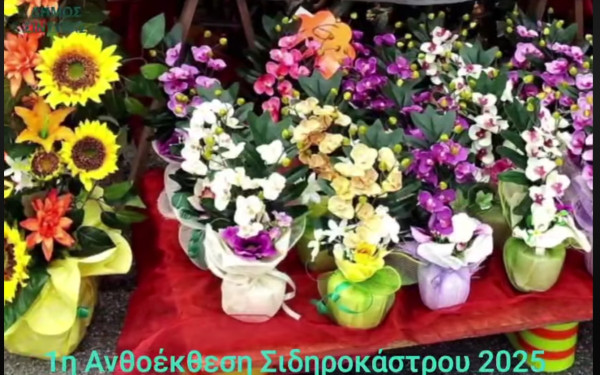 Σέρρες: Ξεκινά η 1η Ανθοκομική Έκθεση στο Σιδηρόκαστρο