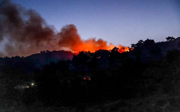 Χίος: Σε ύφεση η πυρκαγιά - Οι εκτιμήσεις για τα καμένα στρέμματα γης