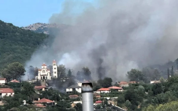 Μεγάλη φωτιά στο Νεοχώρι Ιωαννίνων κοντά στην Κακαβιά - Ήχησε το 112 (βίντεο)