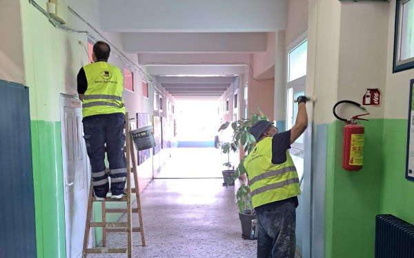 Καλαμαριά: Συνεχίζονται οι εργασίες στα σχολεία - Στόχος η ασφάλεια και η ετοιμότητα ενόψει Σεπτεμβρίου