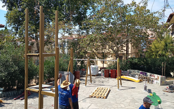 Θεσσαλονίκη: Ξεκίνησαν οι εργασίες σε παιδική χαρά στην Άνω Πόλη