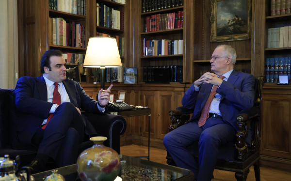 Τον Κ. Πιερρακάκη υποδέχτηκε ο ΠτΔ Κωνσταντίνος Τασούλας