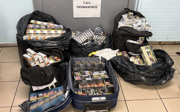Σέρρες: Κατασχέθηκαν 24.000 τεμάχια λαθραίων τσιγάρων στον Προμαχώνα