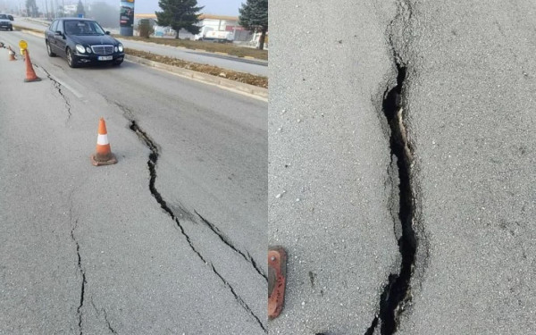 Ιωάννινα: Ανησυχία από τις ρηγματώσεις στην άσφαλτο στην Εθνική Οδό Ιωαννίναν-Αθηνών