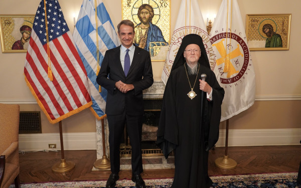 Συνάντηση Μητσοτάκη με Βαρθολομαίο στη Νέα Υόρκη