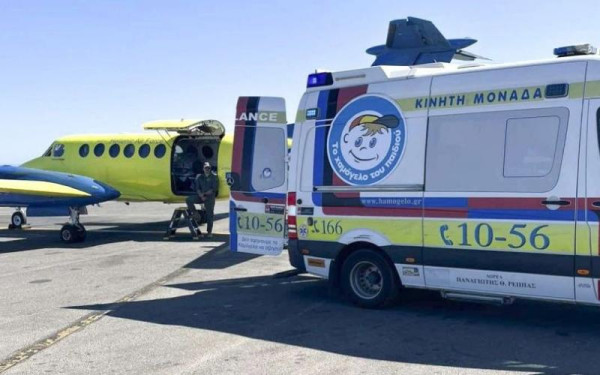 Αεροδιακομιδή βρέφους μόλις 1,5 μηνών από το Ηράκλειο στην Αθήνα