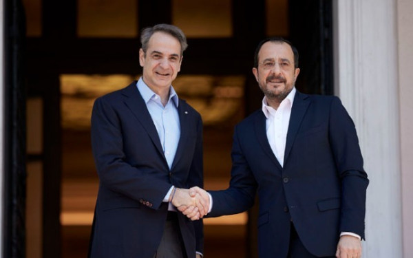 Μητσοτάκης - Χριστοδουλίδης στη συνεδρίαση της 3ης Διακυβερνητικής Συνόδου Κύπρου-Ελλάδας