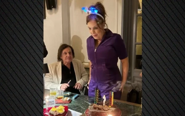 Τα γενέθλια της Ελένης Ράντου με τον Βασίλη Παπακωνσταντίνου δίπλα της