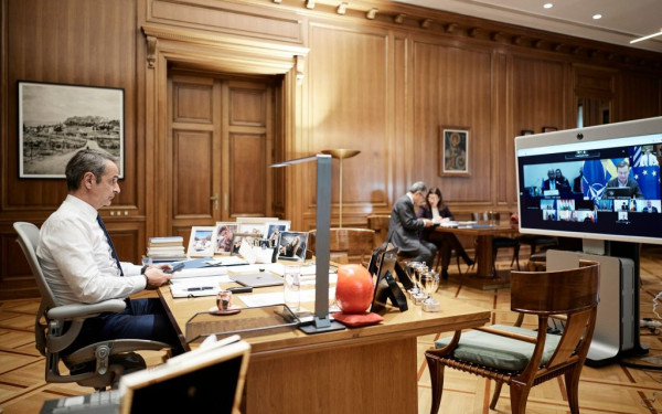 Στην τηλεδιάσκεψη ηγετών της «Συμμαχία των Προθύμων» για την Ουκρανία συμμετείχε ο Κυριάκος Μητσοτάκης