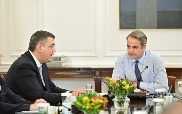 Συνάντηση Κυρ. Μητσοτάκη με τον Ευρωπαίο επίτροπο Βιώσιμων Μεταφορών και Τουρισμού Απ.Τζιτζικώστα