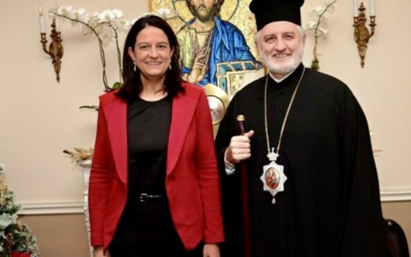 Συναντήθηκαν στις ΗΠΑ ο Αρχιεπίσκοπος Αμερικής Ελπιδοφόρος με την υπουργό Εργασίας Νίκη Κεραμέως