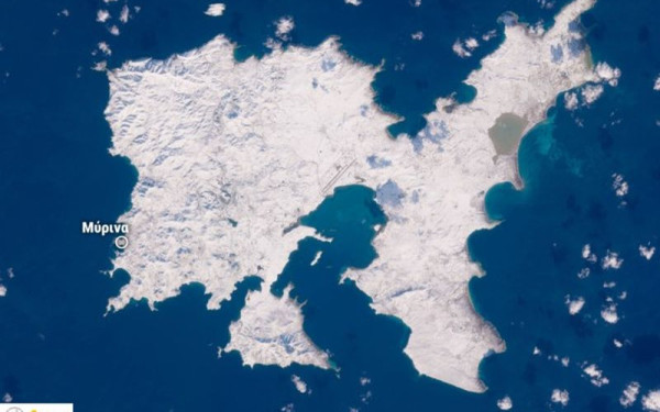 Η Λήμνος ντύθηκε στα λευκά - Το νησί του Βορρά θυμίζει Αρκτικό τοπίο (βίντεο)