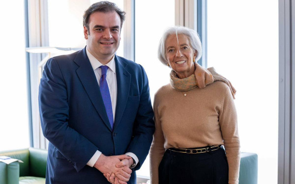 Συνάντηση Πιερρακάκη - Λαγκάρντ στην έδρα της ΕΚΤ