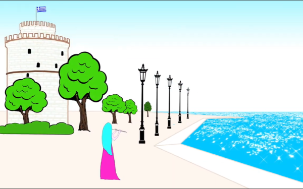 Θεσσαλονίκη: Η «Ζωή» βολτάρει στη Νέα Παραλία και μιλάει στα παιδιά για τα μνημεία της