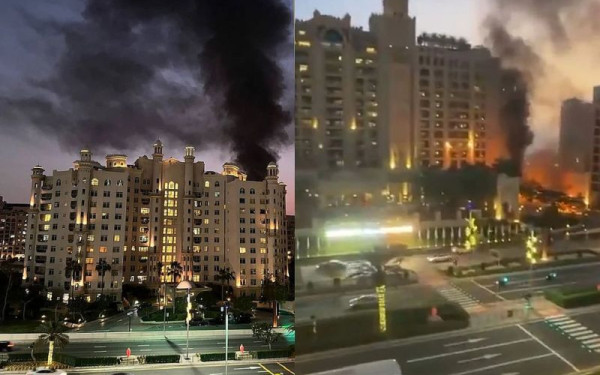 Ντουμπάι: Σειρά εκρήξεων στην Παλμ Τζουμέιρα - Συντρίμμια ιρανικών πυραύλων πλήττουν ξενοδοχεία και κατοικίες (βίντεο)