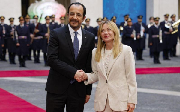 Συνάντηση Χριστοδουλίδη - Μελόνι στην Ιταλία