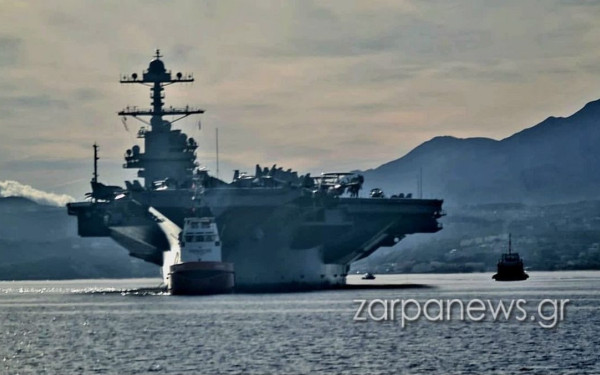 Έφτασε στη Σούδα το μεγαλύτερο αεροπλανοφόρο των ΗΠΑ, USS Gerald R. Ford - Το σχέδιο της παραμονής του στην Κρήτη