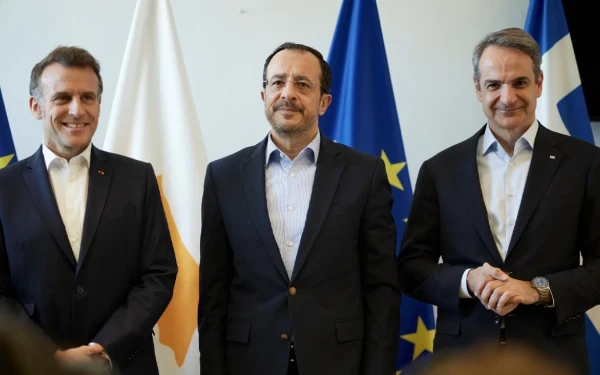 Κύπρος: Ολοκληρώθηκε η τριμερής συνάντηση Μητσοτάκη, Μακρόν και Χριστοδουλίδη