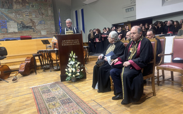 Εορτασμός εθνικής Επετείου 25ης Μαρτίου στο ΑΠΘ - Γ.Μπαμπινιώτης: «Το φρόνημα που οδήγησε στη νίκη των Ελλήνων, είναι ζήτημα συνείδησης»