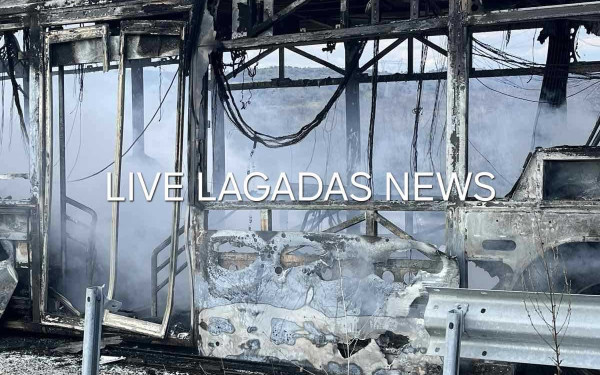 Στις φλόγες λεωφορείο του ΚΤΕΛ στην Ε.Ο. Θεσσαλονίκης – Σερρών: Καταστράφηκε ολοσχερώς (βίντεο)