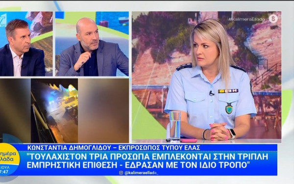 Κ. Δημογλίδου για επιθέσεις σε στελέχη της Ν.Δ: «Τουλάχιστον τρία πρόσωπα εμπλέκονται στην τριπλή εμπρηστική επίθεση» (βίντεο)