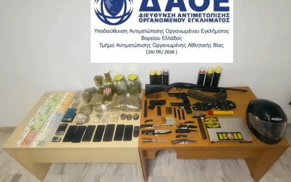 Θεσσαλονίκη: O οπλισμός και το δίκτυο ναρκωτικών της εγκληματικής οργάνωσης οπαδών