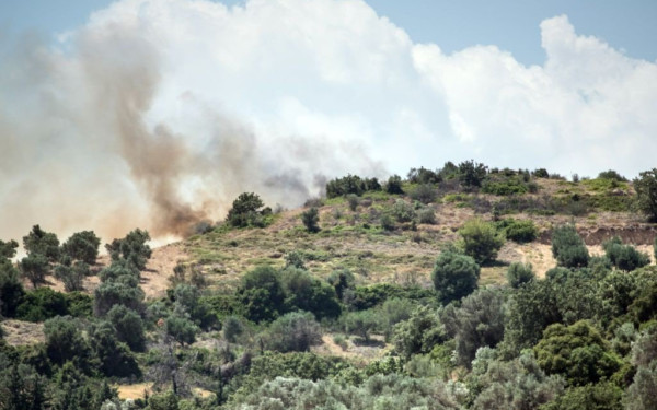 Υπό μερικό έλεγχο η πυρκαγιά στη Σκύδρα