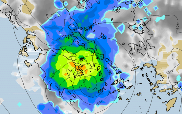 Στο χάρτη των περιοχών που θα επηρεάσει ο κυκλώνας και η Χαλκιδική